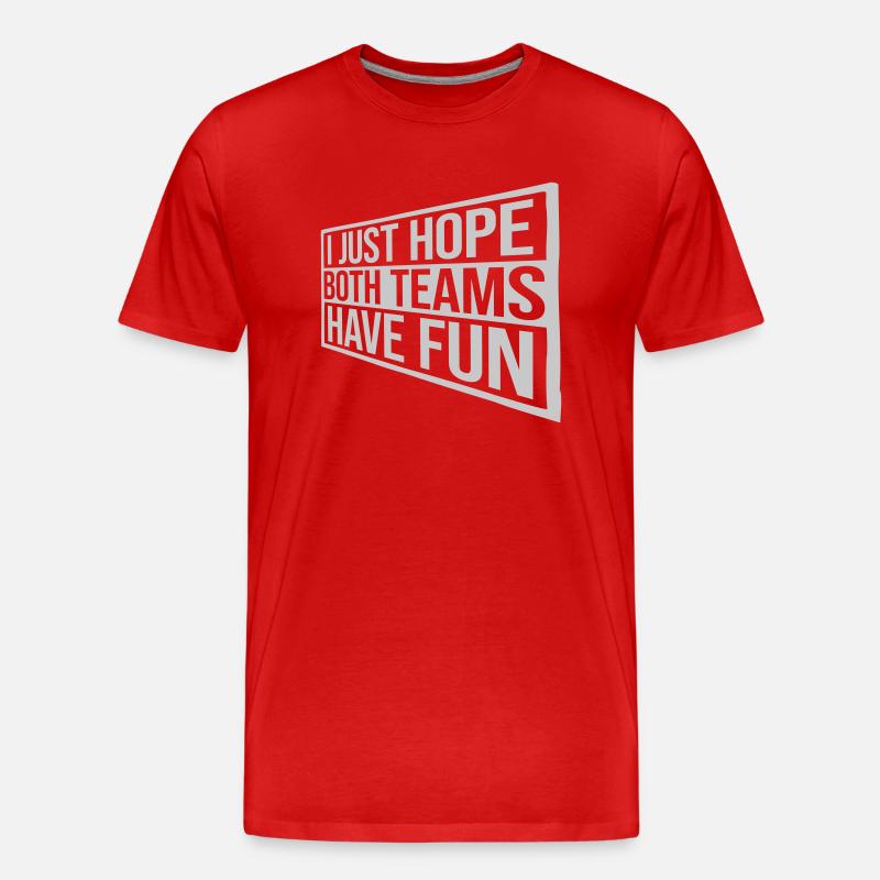 Both Teams Have Fun - Männer Premium Bio T-Shirt - Rot