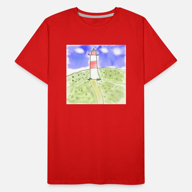 Leuchtturm Männer Premium Bio T-Shirt