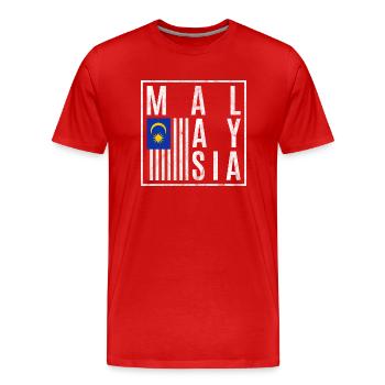 Malaysia - Men's Premium Organic T-Shirt - red - Front - Damien (186cm)