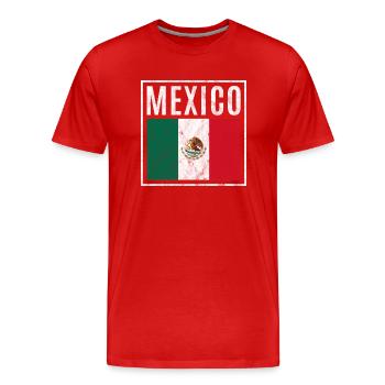 Mexiko - Männer Premium Bio T-Shirt - Rot - Vorne - Damien (186cm)