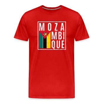 Mozambique - Men's Premium Organic T-Shirt - red - Front - Damien (186cm)