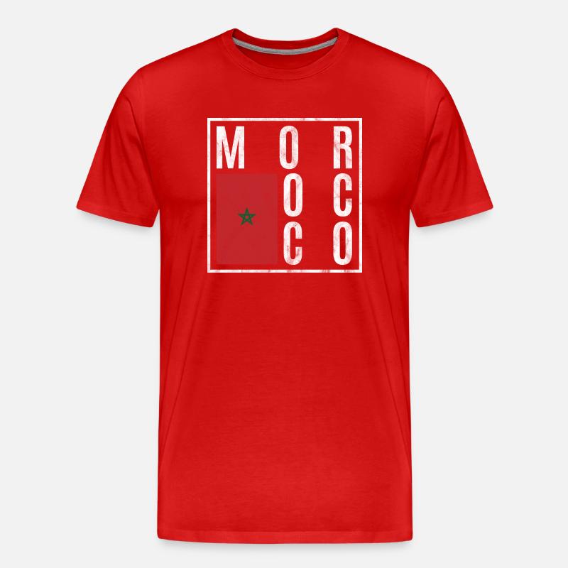 Marokko - Männer Premium Bio T-Shirt - Rot