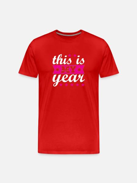 c’est mon année - T-shirt bio Premium Homme - rouge