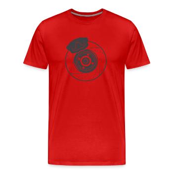 Bremsanlage - Männer Premium Bio T-Shirt - Rot - Vorne - Damien (186cm)