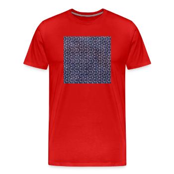Motif de teinture Rose Geo Tie - T-shirt bio Premium Homme - rouge - Devant - Damien (186cm)