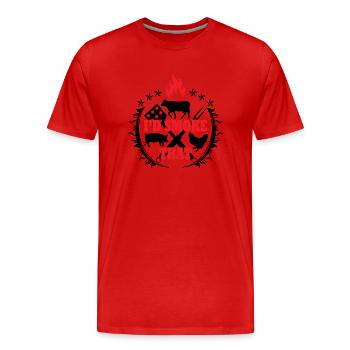 I´d Smoke That - Männer Premium Bio T-Shirt - Rot - Vorne - Damien (186cm)