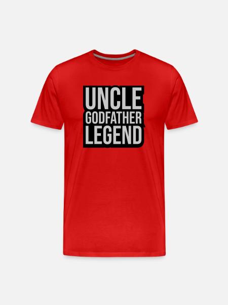 Uncle Godfather Legend Quote - Men's Premium Organic T-Shirt - red