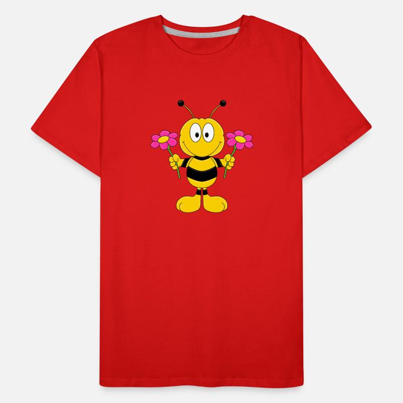 BIENE - BLUMEN - BIENCHEN MIT BLÜMCHEN Männer Premium Bio T-Shirt
