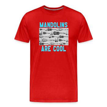 Mandolins are cool - Männer Premium Bio T-Shirt - Rot - Vorne - Damien (186cm)
