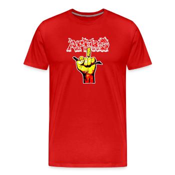 APERO MAIN - T-shirt bio Premium Homme - rouge - Devant - Damien (186cm)