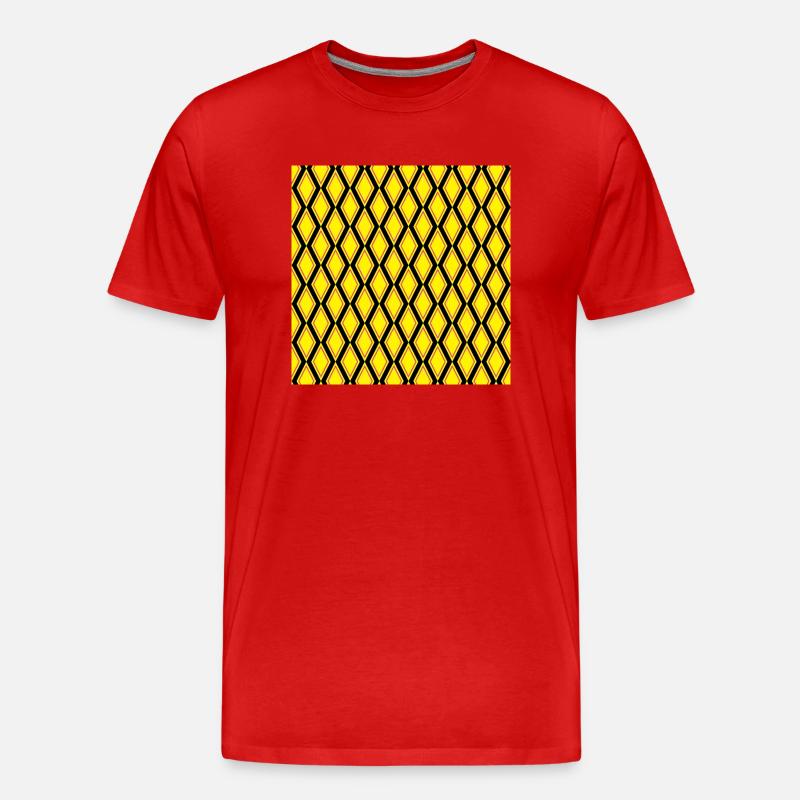 Drachen-Diamantmuster - Männer Premium Bio T-Shirt - Rot