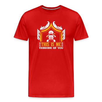 Voodoo Nadel - Männer Premium Bio T-Shirt - Rot - Vorne - Damien (186cm)