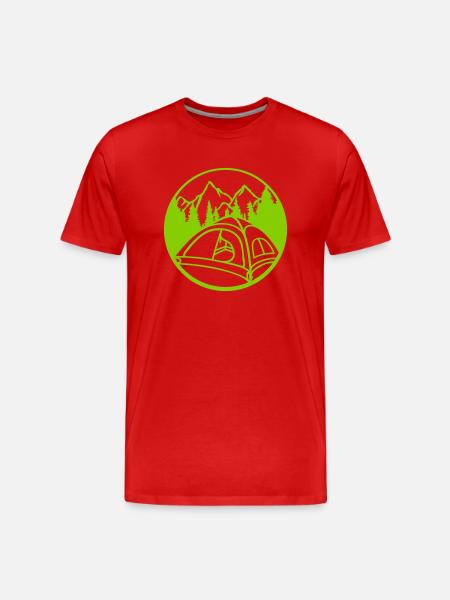 County Mountains Camping Forest - Men's Premium Organic T-Shirt - red