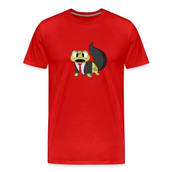 Business Gecko - Men's Premium Organic T-Shirt - red - Front - Damien (186cm)