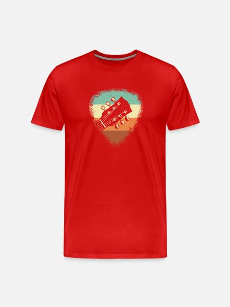 Guitare - T-shirt bio Premium Homme - rouge