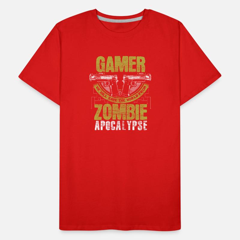 Zombie Apocalypse Virus Funny Gift Men's Premium Organic T-Shirt