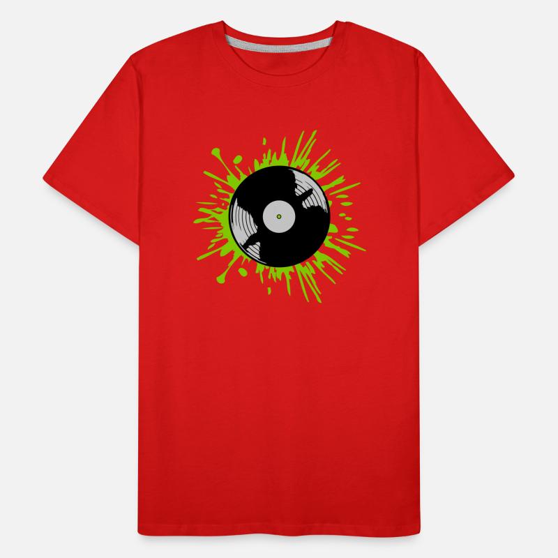 Gouttes de disque vinyle Color blobs T-shirt bio Premium Homme