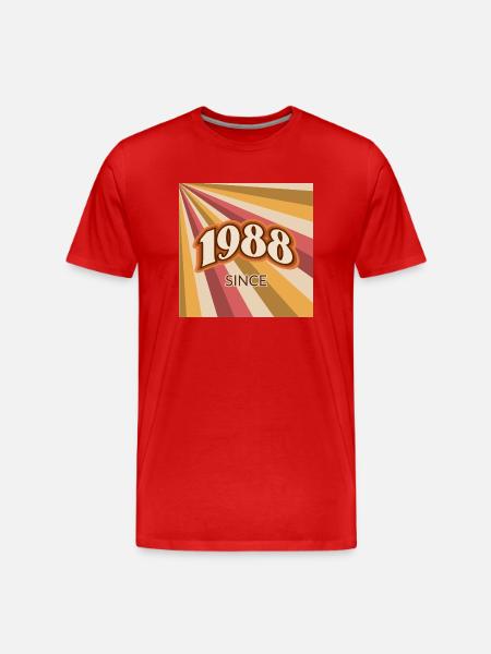Since 1988 retro logo - Men's Premium Organic T-Shirt - red