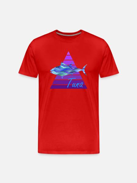 tuna e 103 - Men's Premium Organic T-Shirt - red