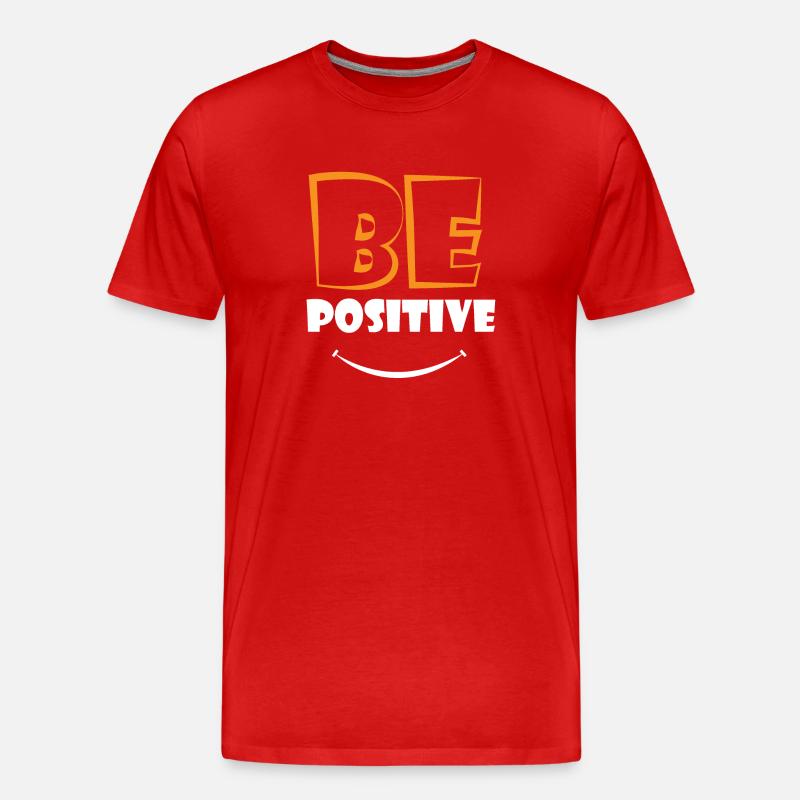 BePositive - Männer Premium Bio T-Shirt - Rot