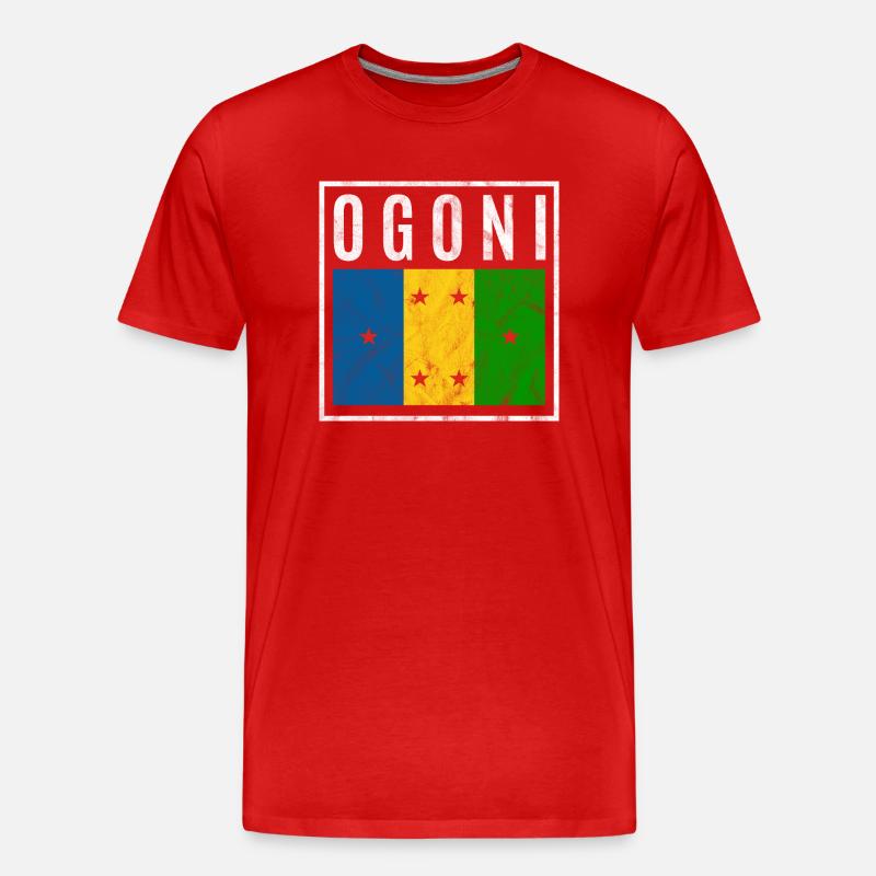 Ogoni - Männer Premium Bio T-Shirt - Rot