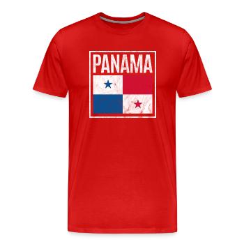 Panama - T-shirt bio Premium Homme - rouge - Devant - Damien (186cm)