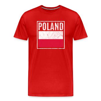 Polen - Männer Premium Bio T-Shirt - Rot - Vorne - Damien (186cm)