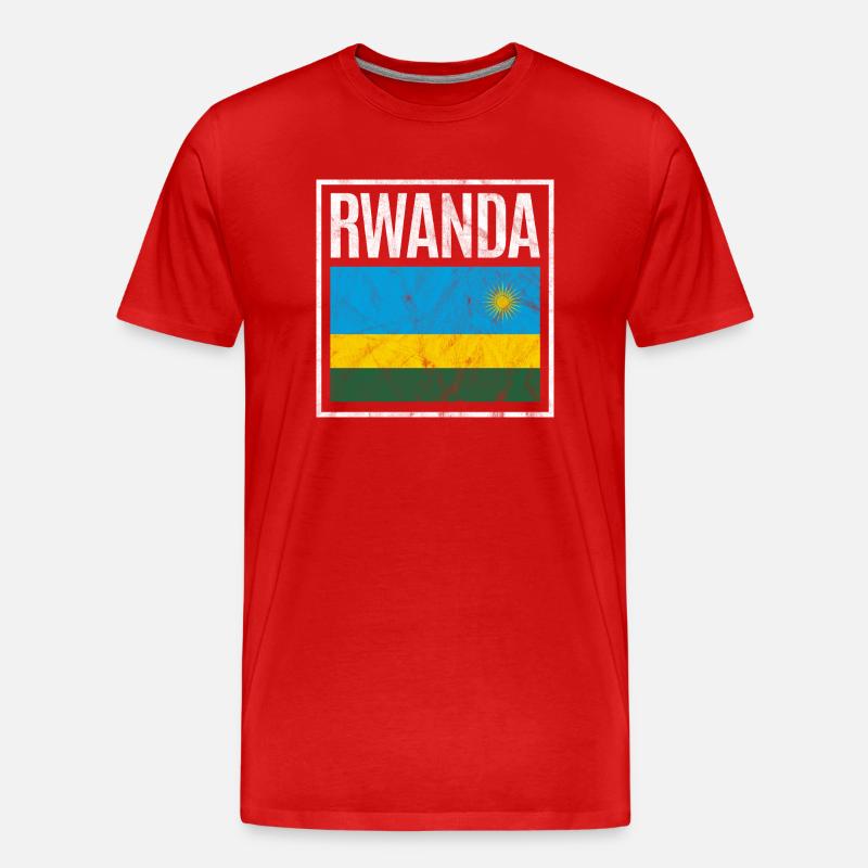 Ruanda - Männer Premium Bio T-Shirt - Rot