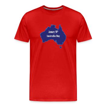 26. Januar Australia Day - Männer Premium Bio T-Shirt - Rot - Vorne - Damien (186cm)