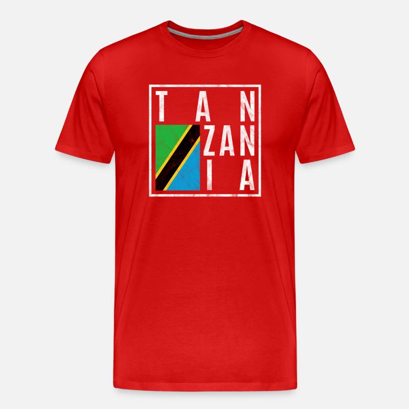 Tansania - Männer Premium Bio T-Shirt - Rot