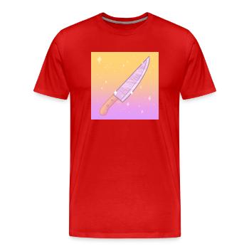 Töte w Kindness Knife - Männer Premium Bio T-Shirt - Rot - Vorne - Damien (186cm)