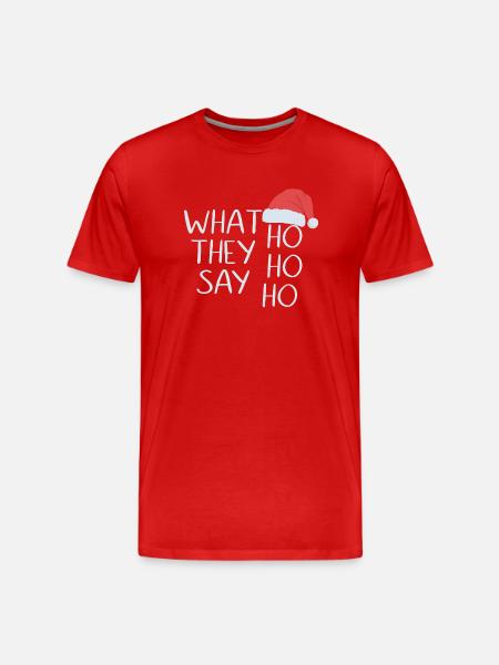 Ho Ho Ho - Männer Premium Bio T-Shirt - Rot