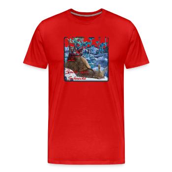 Suche suesse schnecke - Männer Premium Bio T-Shirt - Rot - Vorne - Damien (186cm)
