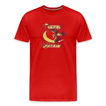 Freiheit Adler verschnoerkelt - Frei sein - Men's Premium Organic T-Shirt - red - Front - Damien (186cm)