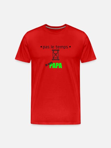 no time I'm a dad - Men's Premium Organic T-Shirt - red