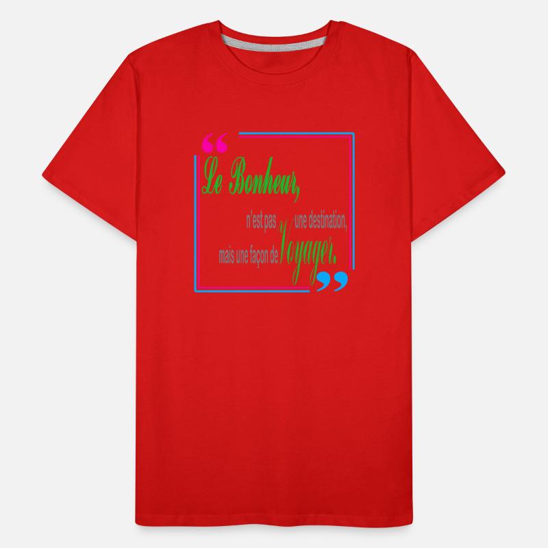 Citation bonheur T-shirt bio Premium Homme