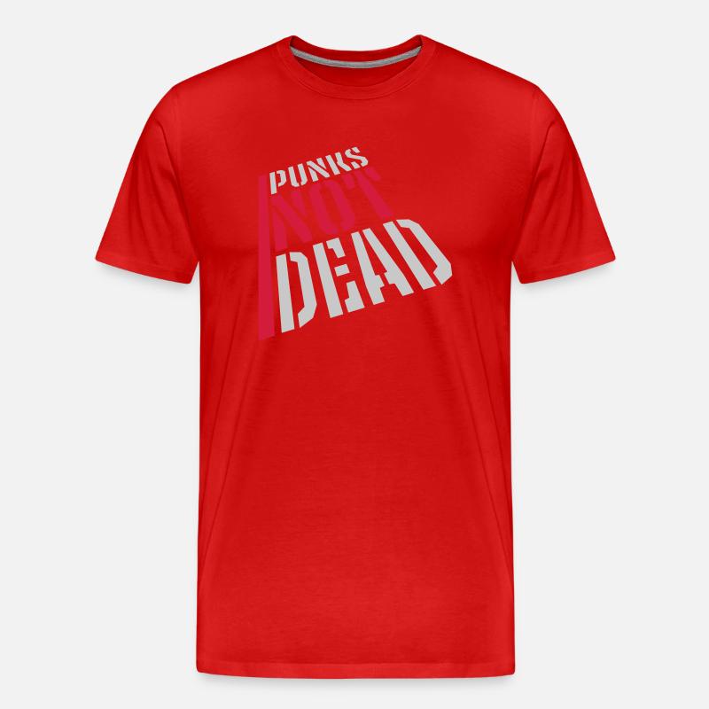 punks pas mort citation - T-shirt bio Premium Homme - rouge