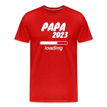 Chargement de Papa 2023 - T-shirt bio Premium Homme - rouge - Devant - Damien (186cm)
