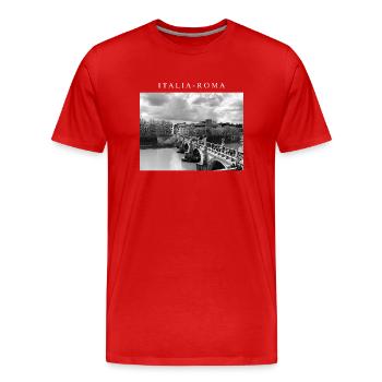 LUXURY - ITALIA - Men's Premium Organic T-Shirt - red - Front - Damien (186cm)