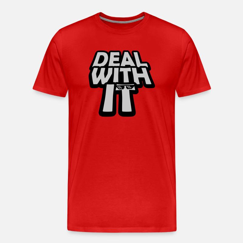 Cool Deal with it - Männer Premium Bio T-Shirt - Rot