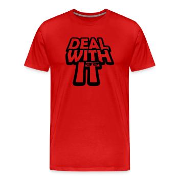 Boss Deal avec elle - T-shirt bio Premium Homme - rouge - Devant - Damien (186cm)