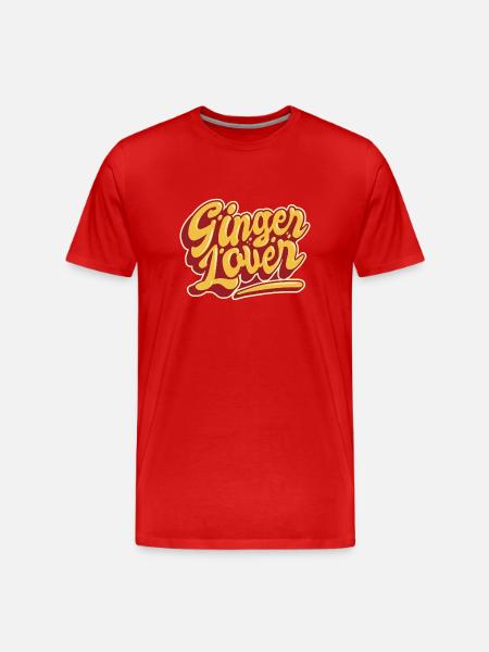 Ginger Lover - Männer Premium Bio T-Shirt - Rot