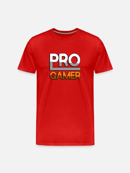 PRO GAMER (Orange) - Gaming - Men's Premium Organic T-Shirt - red