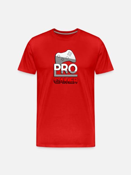 PRO GAMER (Red) + Controller - Gaming - Men's Premium Organic T-Shirt - red