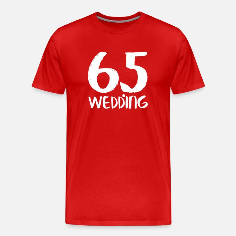 65 wedding - Männer Premium Bio T-Shirt - Rot