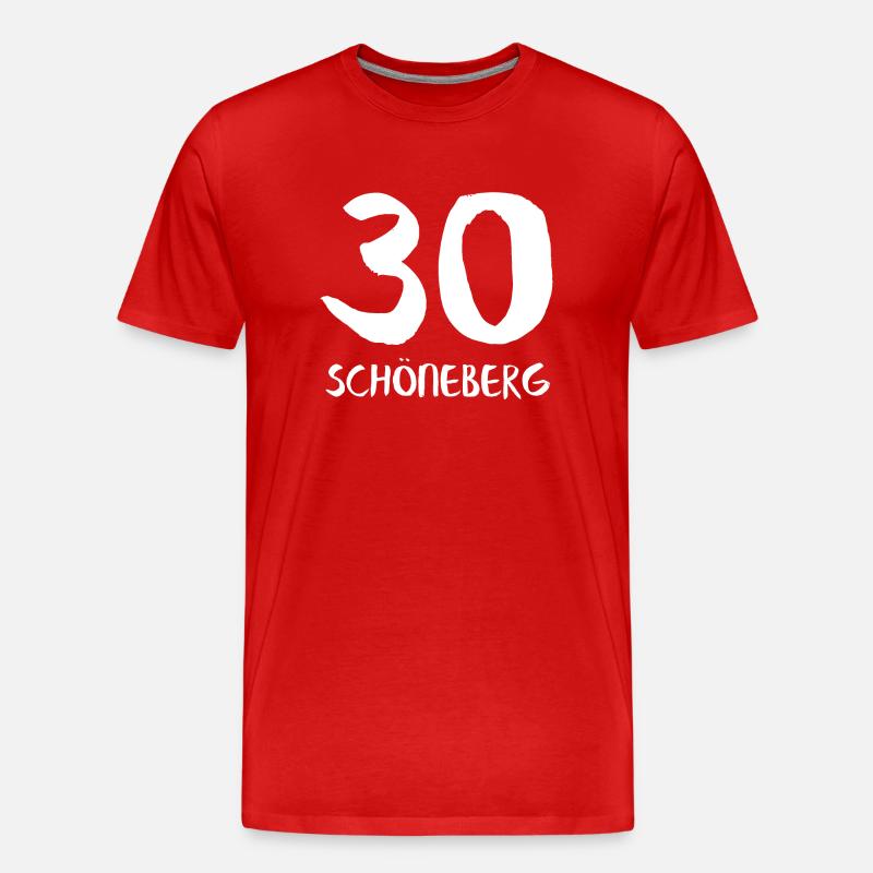 30 schoeneberg - Männer Premium Bio T-Shirt - Rot