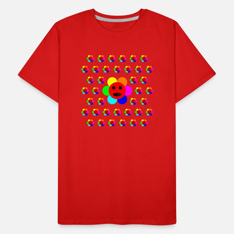 Psycho-Flower - Optical Art Men's Premium Organic T-Shirt