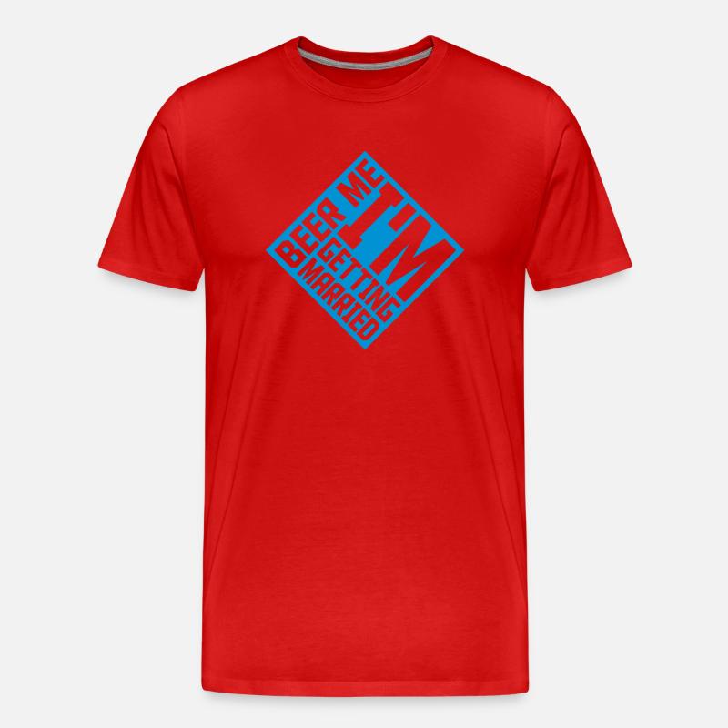 Beer Me Getting Married - Männer Premium Bio T-Shirt - Rot