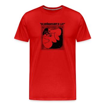 Schrödingers Katze - Männer Premium Bio T-Shirt - Rot - Vorne - Damien (186cm)