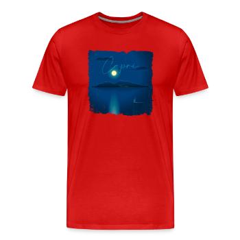 Capri de nuit - T-shirt bio Premium Homme - rouge - Devant - Damien (186cm)